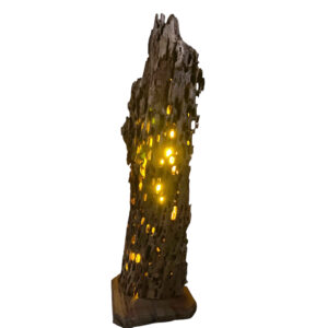 Rustieke Boomstam Tafellamp – Natuurlijk Hout Accent