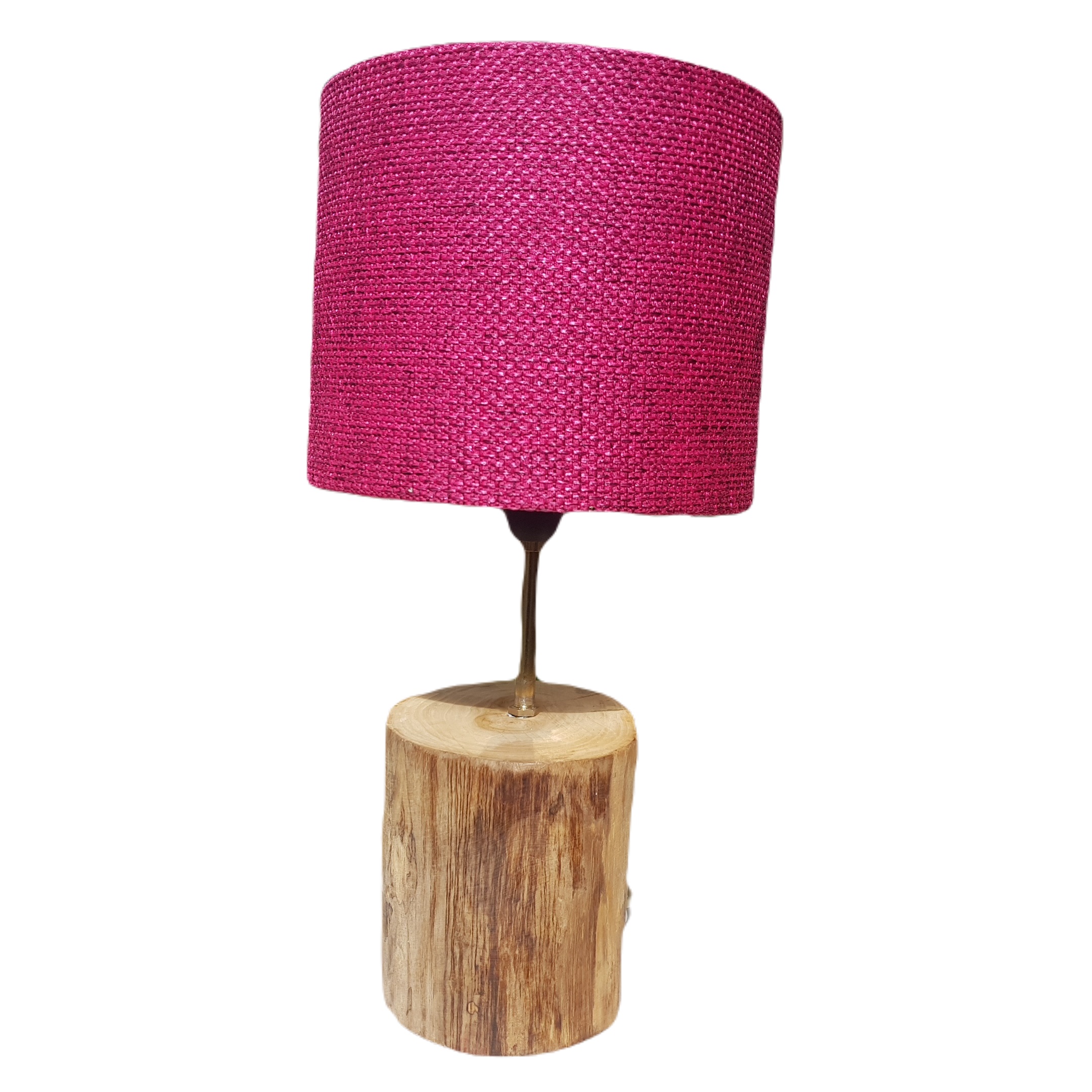 Unieke Rustieke Boomstam Lamp – Natuurlijk Design – Roze