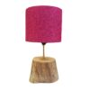 Unieke Rustieke Boomstam Lamp – Natuurlijk Design – Roze