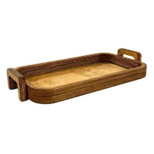 Set Houten Dienbladen met Handvatten – Rustieke Elegantie