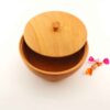 Houten Suikerpot met Deksel – Rustieke Keukendecoratie