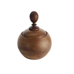 Rustieke Houten Suikerpot – Warme Keukendecoratie