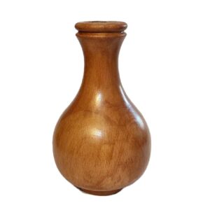 Rustieke Houten Knopvaas – Minimalistische Decoratie