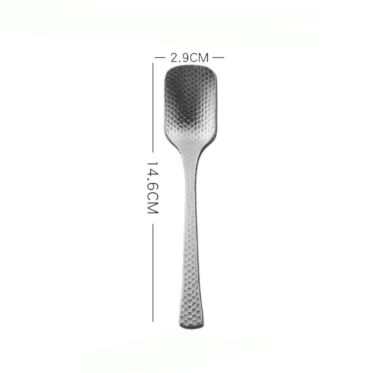 Luxe RVS IJslepels Honingraat – Set van 6 Zilver