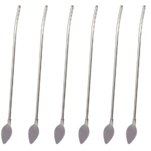 Set van 6 Lange Stalen Barlepels – Mix & Roer Lepels