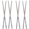 Set van 4 Stalen Eetstokjes – Herbruikbaar & Duurzaam