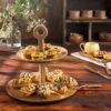 Tweelaagse Houten Serveerstandaard – AmaHome