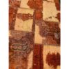 Vintage Patchwork Tapijt Baksteenrood – Geometrisch Wol