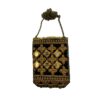 Vintage-stijl geborduurde ketting – Geel Geometrisch