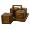 Houten Snoepschaal – Rustieke Charme en Moderne Elegantie