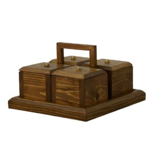 Houten Snoepschaal – Rustieke Charme en Moderne Elegantie