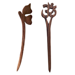 Houten Haarstok Handgemaakt voor Dik of Lang Haar (x2)