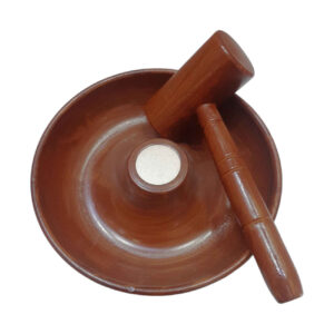 Compacte Houten Notenkraker Set – Kom & Hamer