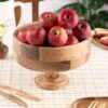 Houten serveerstandaard met ronde schalen