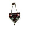 Iraanse geborduurde ketting – Groen Geometrisch