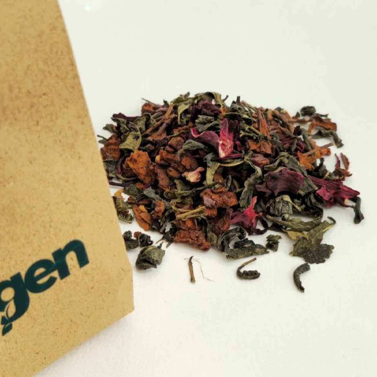 Yugen Kruideninfusie Groene Thee, Zure Thee – Voor Natuurlijke Energie 100 gr (2 Pakketten)