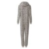 Dames Casual Jumpsuit – Luipaard Lichtgrijs