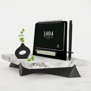 1404 Perzische Bureaukalender met Pen en Notities