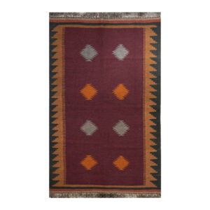 Authentiek Perzisch Kilim Wol Tapijt – Karmozijnrood
