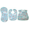 Baby Slab – Pinguïn Ontwerp Blauw Katoen (Set van 3)