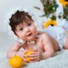 Babymuts met Oorkleppen Prinses Model – Melkwit