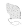 Baby Muts met Oorkleppen – Wit Hartjespatroon
