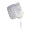 Baby Muts met Oorkleppen – Wit Hartjespatroon