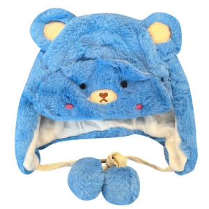 Babymuts – Blauw Dier Kunstbont (6-36 Maanden)