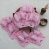 Baby Tulband – Roze met Strik Stijl