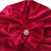 Baby Tulband – Luxe Rood Fluweel Feestelijk