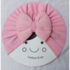 Baby Tulband – Roze Rayon Stof Comfortabel