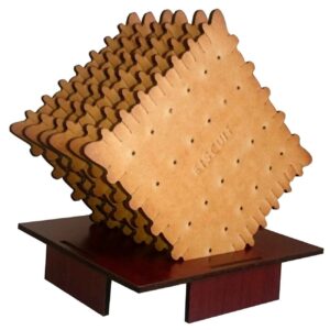 Vierkante Houten Onderzetter – Hertengewei Ontwerp (Set van 2)