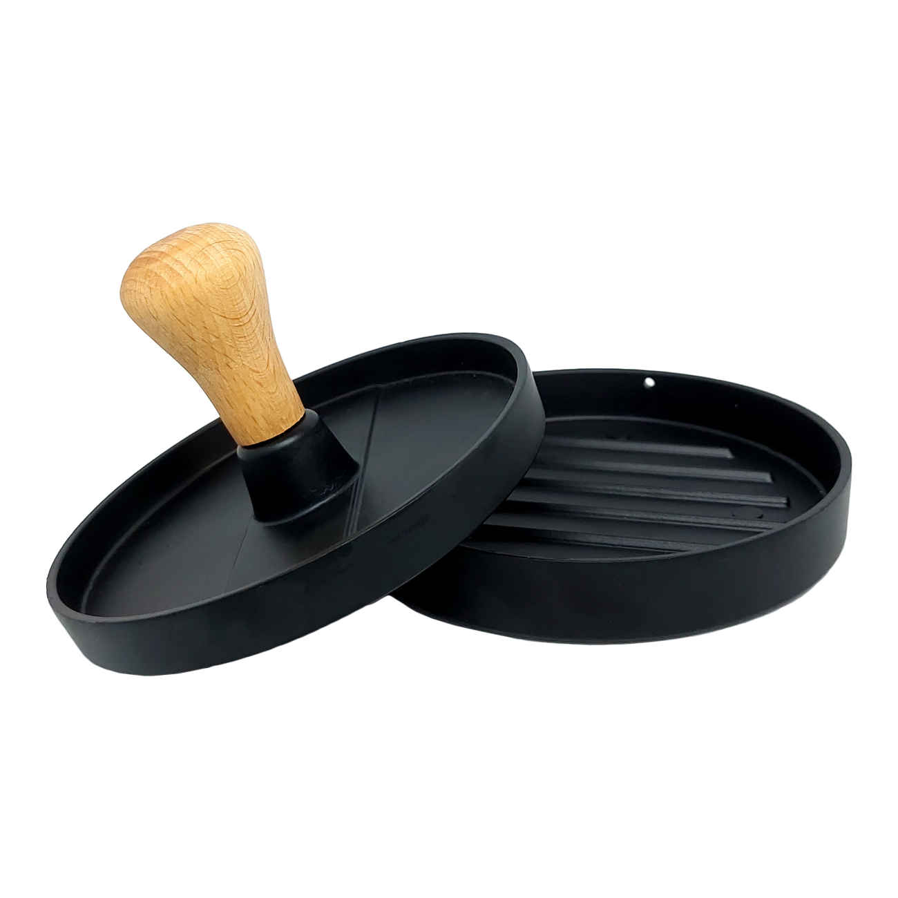Handmatige Metalen Shami Kebab & Burgerpers – Zwart
