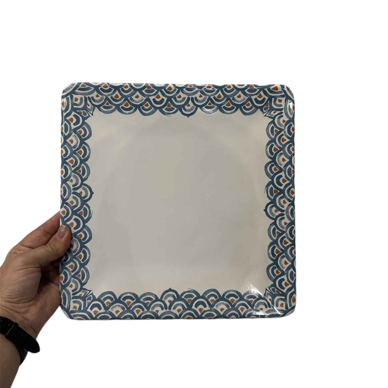 Keramisch Serviesbord – Blauw Vierkant