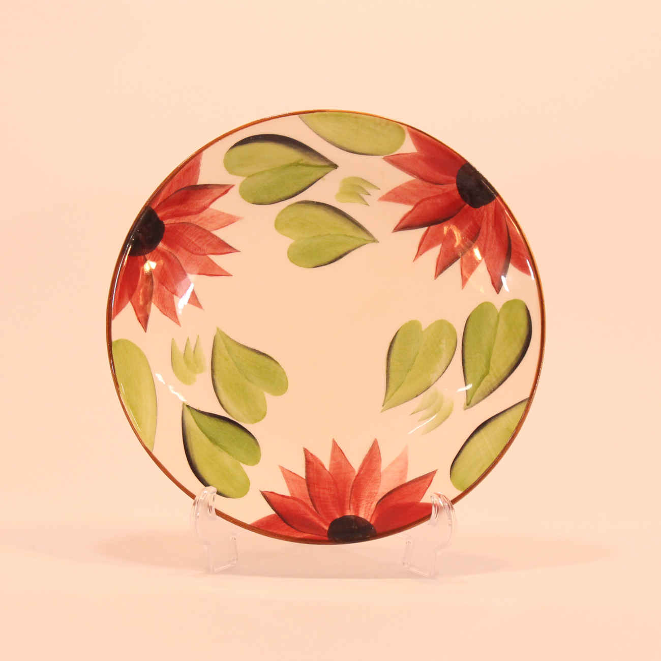 Keramisch Serviesbord – Bloemenontwerp Cream (Set van 6)