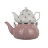 Keramisch Dubbel Theepot Set – Polkadot