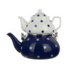 Keramisch Dubbel Theepot Set – Polkadot