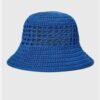 Gehaakte Hoed – Geometrisch Blauw