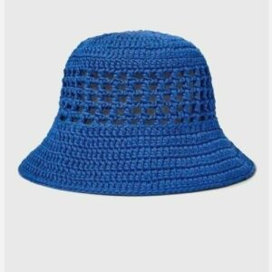 Gehaakte Hoed – Geometrisch Blauw