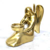 Decoratieve Keramische Kandelaar – Chic met Engel Ontwerp in Goud