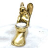Decoratieve Keramische Kandelaar – Chic met Engel Ontwerp in Goud