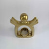 Decoratieve Keramische Kandelaar met Engel Ontwerp in Goud