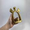 Decoratieve Keramische Kandelaar met Engel Ontwerp in Goud