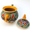 Decoratieve Aardewerk Theepot met Paisley Minakari Email Ontwerp Model Shabestan