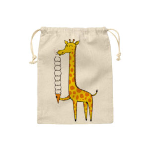 Katoenen Trekkoord Opbergzak – Giraffe Ontwerp