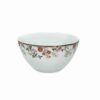 Duurzame melamine kom set van 6 – wit met bloemen