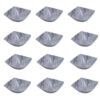 Duurzame melamine kom set van 12 – wit marmerontwerp