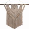 Elegante macramé wandhanger met bladpatroon