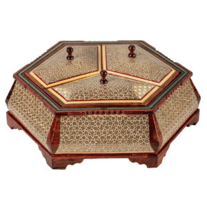 Elegante houten Khatam Kari snoepschaal