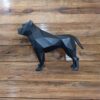 Geometrisch Pitbull Kubisme Beeld – Handgemaakt Moderne Kunst